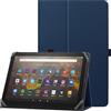 HoYiXi Custodia universale per 9-10.1 pollici tablet Fire HD 10 2021/2023 e Fire HD 10 Plus 2021/2023 con supporto e Cover per cinturino da polso per 9"-10.1" Samsung Lenovo Android tablet - blu