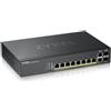 Zyxel Switch Zyxel GS2220-10HP 8 x 10/100/1000 (PoE+) + 2 x combo Gigabit SFP - montabile su rack, montaggio a parete - PoE+ (180 W) [GS2220-10HP-EU0101F]