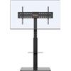 GRIFEMA GB3002 Supporto TV da Terra Universale per Televisori al Plasma/LCD/LED Fino a 85 Pollici, Supporto TV da Terra con Ripiani in Vetro Temperato a 2 Livelli, Fino a 60 kg, MAX. 400x800mm