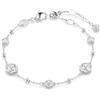 Swarovski Braccialetto Imber, Taglio Round, Bianco, Placcato rodio