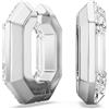 Swarovski Orecchini a cerchio Lucent, Forma ottagonale, Piccoli, Bianchi