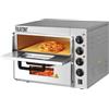 Fulgutonit Forno Pizza Doppio Professionale, 3000W Forno per Pizza Elettrico in Acciaio Inox con 40x40cm Pietra Refrattaria per Pizza, 120min Timer, 50-350℃ Controllo Temperatura (Doppio)