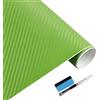 NewL - Rotolo di pellicola adesiva in vinile in fibra di carbonio con sistema di fuoriuscita dell'aria per evitare la formazione di bolle, 30 x 152 cm