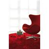 VIVA Tappeti 21356 Shaggy Coccole, Poliestere, Rosso, 150x150x3 cm