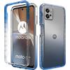 SEAHAI Cover per Motorola Moto G32, Ultra Sottile Custodia in TPU a Gradiente Colori, Antiurto Bumper Silicone Protettiva, Staccabile Cellulare Case, Blu