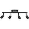 Aigostar Lampadario da soffitto Town Nero 4 Faretti GU10 Orientabili Aigostar
