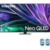 Samsung TV Neo QLED 4K 55" QE55QN85DBTXZT Smart TV Wi-Fi Carbon Silver 2024, Processore NQ4 AI GEN2, Tecnologia Quantum Matrix, Simple Chamfer Design, Dolby Atmos