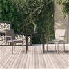 vidaXL Set Salotto Giardino 3 pz con Cuscini Nero e Grigio Polyrattan vidaXL