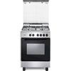 Delonghi De Longhi FMXCucina Piano Con 4 Fuochi a Gas Forno Elettrico Classe a Acciaio In