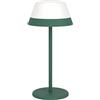 Eglo Lampada da tavolo Meggiano, a LED, lampada da campeggio, dimmerabile, per esterni, con paralume a sospensione, attacco USB, plastica verde e bianca, bianco caldo, RGB, IP54