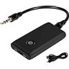 YUPA Bluetooth 5.0 Trasmettitore Ricevitore, 2-in-1 Wireless 3.5mm Jack Audio Adattatore Bluetooth, 3.5mm AUX Adattatore Wireless Portatile per Cuffie/PC/TV/Sistema Audio per Auto Bassa latenza
