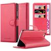 Cadorabo Custodia Libro per Apple iPhone 6 / iPhone 6S in ROSSO CARMINIO - con Vani di Carte, Funzione Stand e Chiusura Magnetica - Portafoglio Cover Case Wallet Book Etui Protezione