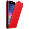 Cadorabo Custodia per LG K8 2017 in ROSSO MELA - Protezione in Stile Flip con Chiusura Magnetica - Case Cover Wallet Book Etui