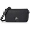 Tommy Hilfiger Donna Borsa a Tracolla Emblem Flap Crossover Piccola, Nero (Black), Taglia Unica