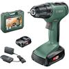 Bosch Home and Garden Bosch UniversalDrill 18, 06039C8005, Trapano-Avvitatore, 2 batterie al litio, 18 V, Verde, (L x B x H) 10.4 mm x 38.4 cm x 29.1 cm