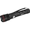 EMOS P3116 Torcia LED ricaricabile in metallo per esterni, focalizzabile, flusso luminoso 600 lumen, 230 m, 8 ore di utilizzo, impermeabile IP44, cavo di ricarica, pratica scatola