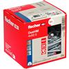 Fischer DuoHM 4 x 55 mm con Vite TORX, 25 Tasselli per Cartongesso in Metallo e Nylon senza Necessità di Pinza, 572923