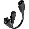 Tenlacum IEC320-C14 A C13 + C5 Splitter Uscita Cavo di Alimentazione AC Cabinet Server UPS 1 A 2