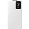 Samsung Smart View Wallet Cover custodia a portafoglio con finestra di visione notifiche per Galaxy A55 5G, Bianco