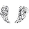 Engelsrufer ala orecchini per donne 925 Sterling argento zirconi bianchi misura 11 mm (0.43)