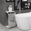 antoniolupi GINO mensola da tavolo con portasciugamani da terra, GINO1#W, GINO bianco opaco [Accessori Bagno > Portasciugamani]