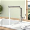 Villeroy & Boch Steel Shower rubinetto da cucina, bassa pressione, estraibile, orientabile, 969711LC, Steel Shower acciaio inox spazzolato [Rubinetteria da Cucina > Rubinetti da Cucina]