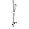 hansgrohe Crometta set doccia con asta saliscendi e mensola, 2 tipi di getto, 26553400, Crometta bianco/cromo [Rubinetteria Bagno > Set Doccia]