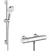 hansgrohe Ecostat rubinetto doccia esterno con termostatico, 27812400, Ecostat; Crometta bianco/cromo [Rubinetteria Bagno > Rubinetteria Doccia]