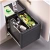 Blanco Botton Pro sistema separazione rifiuti, per mobile da 45 cm, 517468, 45/2 Botton Pro nero/antracite [Portarifiuti > Portarifiuti]