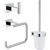 Grohe Essentials Cube set accessori bagno, 40757001, Essentials Cube cromo [Accessori Bagno > Set di accessori da bagno]
