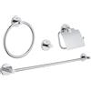 Grohe Essentials set accessori bagno, 40776001, Essentials cromo [Accessori Bagno > Set di accessori da bagno]