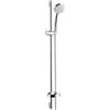 hansgrohe Croma 100 set doccia con asta saliscendi e mensola, 4 tipi di getto, 27771000, Croma 100 cromo [Rubinetteria Bagno > Set Doccia]