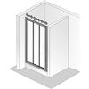 HSK Favorit anta scorrevole, per pannello laterale, per nicchia, 100080-01-10, Favorit [Box Doccia > Ante doccia / Nicchie]