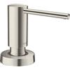 hansgrohe A51 dispenser per detersivo, 40448800, A51 acciaio inox spazzolato/bianco [Dispenser per Detersivo > Dispenser per Detersivo]