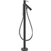 AXOR Starck rubinetto vasca, installazione a pavimento, miscelatore monocomando, 10456340, Starck nero cromato spazzolato [Rubinetteria Bagno > Rubinetteria Vasca]