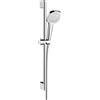 hansgrohe Croma Select E set doccia con asta saliscendi, 3 tipi di getto, 26581400, Croma Select E cromo/bianco opaco [Rubinetteria Bagno > Set Doccia]