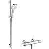 hansgrohe Croma Select E rubinetto doccia esterno con termostatico, 27082400, Croma Select E cromo/bianco opaco [Rubinetteria Bagno > Rubinetteria Doccia]
