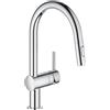 Grohe Minta rubinetto da cucina, estraibile, orientabile, 32321002, Minta cromo [Rubinetteria da Cucina > Rubinetti da Cucina]