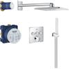 Grohe SmartControl sistema doccia, miscelatore monocomando, 34712000, SmartControl; Rainshower SmartActive Cube cromo [Rubinetteria Bagno > Sistemi Doccia da Incasso]