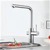 Grohe Blue Home rubinetto da cucina con SodaSystem e sistema di filtraggio, estraibile, orientabile, 31539000, Blue Home cromo [Rubinetti da cucina con sistema di acqua potabile > Rubinetti per acqua potabile con filtro / raffreddamento]
