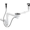 hansgrohe set di scarico e troppopieno per azionamento automatico per lavabi singoli, 43937000, Universal cromo [Lavelli da Cucina > Accessori per Lavelli da Cucina]