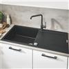 Grohe K500 lavello da cucina, 31645AP0, K500 K500 granito nero [Lavelli da Cucina > per Base Sottolavello a partire da 60 cm]