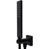 Bossini Flat One set doccia con presa d'acqua e supporto, 1 tipo di getto, CB4006C00073004, Flat One nero opaco [Rubinetteria Bagno > Set Doccia]