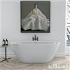 Tellkamp Cosmic vasca da bagno ovale freestanding, 0100-257-00-A/CR, Cosmic; Cosmic XS bianco lucido [Vasche da Bagno > Vasche da Bagno Freestanding]