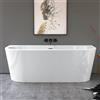 Tellkamp Solitär Wall vasca da bagno a parete con rivestimento, 0100-255-00-A/CR, Solitär Wall; Solitär Wall XS bianco lucido [Vasche da Bagno > Vasche da Bagno a Parete]