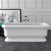 Tellkamp Vintage vasca da bagno rettangolare freestanding, 0100-290-00-A/CR, Vintage bianco lucido [Vasche da Bagno > Vasche da Bagno Freestanding]