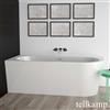 Tellkamp Pio vasca da bagno ad angolo con rivestimento, 0100-255-00-R-A/CR, Pio; Pio XS bianco lucido [Vasche da Bagno > Vasche da Bagno ad Angolo]