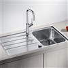 Blanco Lemis lavello da cucina, 523031, 45 S-IF Lemis acciaio inox satinato lucido [Lavelli da Cucina > per Base Sottolavello a partire da 45 cm]