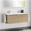 evineo ineo5 mobile La: 120 cm, 2 estraibili, con maniglia incassata, per evineo ineo lavabo doppio,, BE0308OA, ineo5 [Mobili da Bagno > Mobili Lavabo]