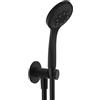 Herzbach LIVING SPA set doccia con presa d'acqua e supporto, 3 tipi di getto, 23.620225.2.12, LIVING SPA; DEEP BLACK; DEEP GREY; DEEP WHITE; SIRO; SIRO PVD GOLD; SIRO GREY; SIRO WHITE; SIRO BLACK nero opaco [Rubinetteria Bagno > Set Doccia]